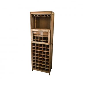 Reclaimed Wood Wine Rack. Solid, handmade reclaimed teak.