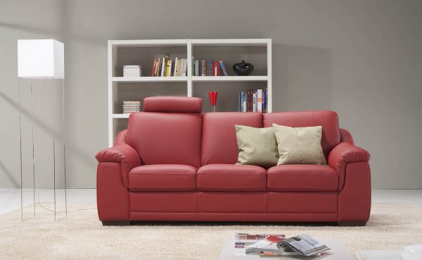 simona leather convertible sofa