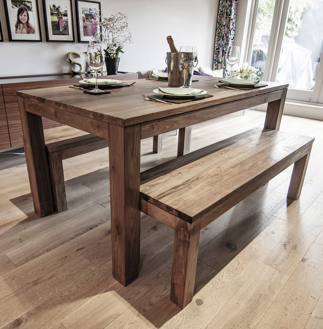 'Karang' Reclaimed wood dining table and benches. Stunning!