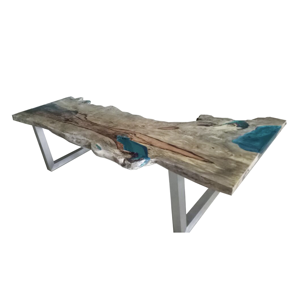 **STOCK CLEARANCE** Live Edge Resin Wood Dining Table